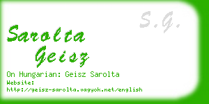 sarolta geisz business card